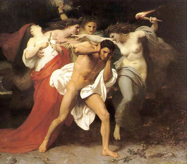 William-Adolphe Bouguereau The Remorse of Orestes or Orestes Pursued by the Furies china oil painting image